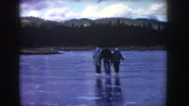 Idaho USA (1955): Adults Ice Skating On Frozen Water Without Falling Other Adults