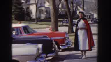 Idaho USA (1955): The Couple Of The Person Walking In The Road And Another Person