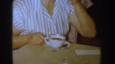 Idaho USA (1955): An Old Woman Having Tea With Some Friends And Then A Guy With A