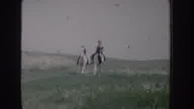 Idaho USA (1955): Two Men Are Travel By Horse