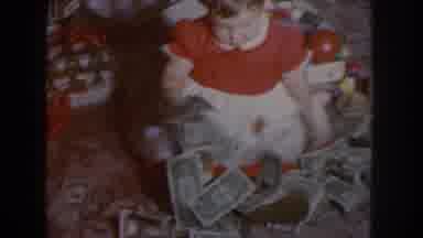 Nebraska USA (1955): The Baby Was Playing With Lots Of Moneys And It Is Totally