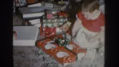 Nebraska USA (1955): Mother And Daughter Celebrating Christmas Under A Beautiful