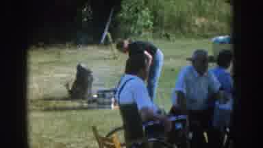Nebraska USA (1955): Having A Family Picnic In The Backyard And Playing Games