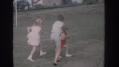 Nebraska USA (1955): Family Day At The Park With The Kids Playing And Having Fun