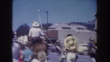 South Dakota USA (1955): A Parade Happening In A Town With A Marching Band And A