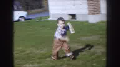 Nebraska USA (1956): Kids Running In The Road