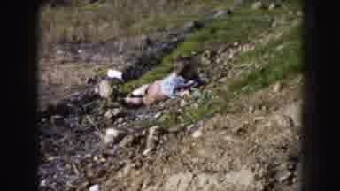 Nebraska USA (1956): Vintage Home Movie Clip Of Little Boy On Hillside With Ball