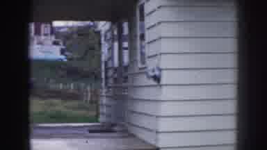 Nebraska USA (1956): Old Creepy House Video Porch Windows Door Siding Dirty Angle