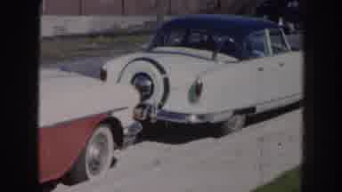 Nebraska USA (1956): Small Kid His Daddy And Uncles Going Near Car