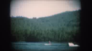 South Dakota USA (1956): Fun On The Boat At The Lake With Friends While Water