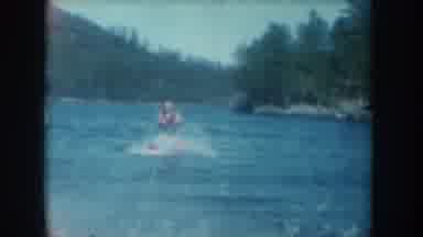 South Dakota USA (1956): Water Sky Aquatic Boat Moment Joy