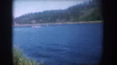 South Dakota USA (1956): Person Practicing Water Skiing