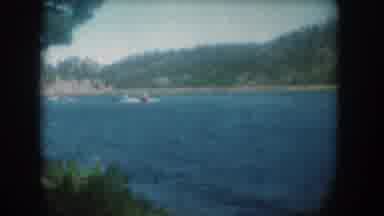 South Dakota USA (1956): Person Practicing Water Skiing