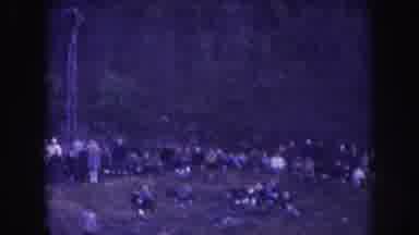 Nebraska USA (1957): Video Of An Old Football Game Pass Being Thrown To Player