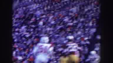 Nebraska USA (1957): Sideline Point Of View Of An Awesome Football Game With A