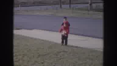 Nebraska USA (1957): Two Grandchildren Are Hanging Out And Playing With Their