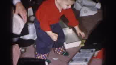 Nebraska USA (1957): Family Home Video Of Young Child Dropping His Toys In Front