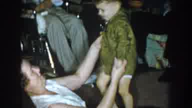 Nebraska USA (1957): The Little Boy Playing In Their Relatives And Enjoy