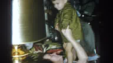 Nebraska USA (1957): The Lady Play With Her Child