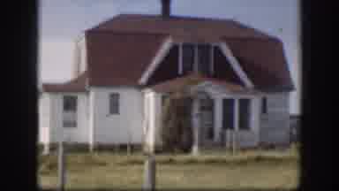 Kansas USA (1958): White House With Red Roof On Bright Sunny Day
