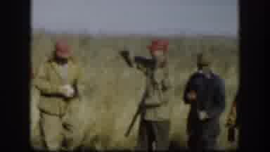 Kansas USA-1958: Huntsmen Gather And Talk With Shotguns