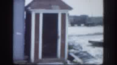 Kansas USA (1958): Filming Old School Toilet In Winter By The House