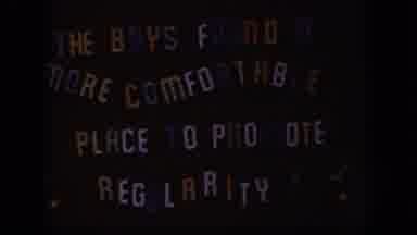 Kansas USA (1958): Board With Writings About Boys In Different Colors At A Place
