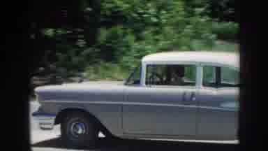 Nebraska USA (1958): A Nice Car And A Couple Being Recorded While Enjoying The