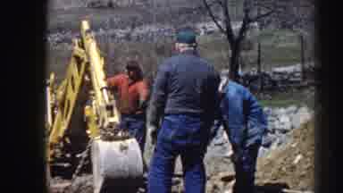 Nebraska USA (1958): Home Movies Of Men Working With Backhoe On A Farm