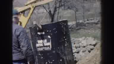 Nebraska USA (1959): Farmer Working Hard To Improve The Land