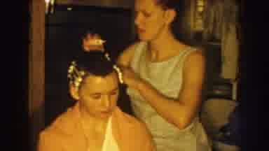 Nebraska USA (1959): One Woman Applying Chemicals To Another Woman's Hair For A