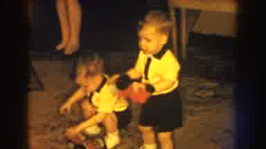 Nebraska USA (1959): Children Playing Peacefully Together