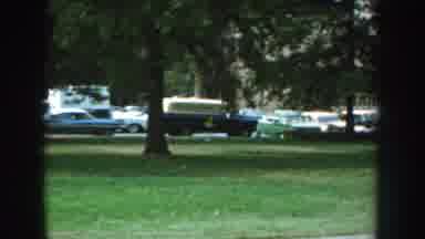 Nebraska USA (1959): The Cars Are Parking On The Road Side
