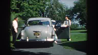 Nebraska USA (1959): Some People Are Standing Near Thar And Talking