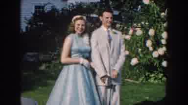 Nebraska USA (1959): Boy And Girl Standing Together Before Going To A Dance