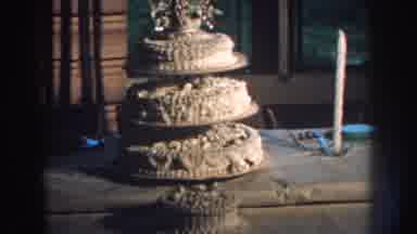 Nebraska USA (1959): 8mm Recording Of Wedding Cake From The 1950'S The Ornate