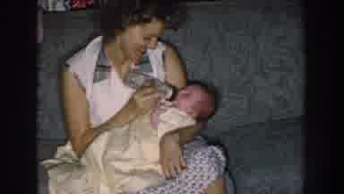 Nebraska USA (1959): The Mother Feeding The Milk In Childish The One Of The Most