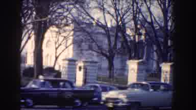 Washington DC USA-1960: The White House In Washington With Classic Cars