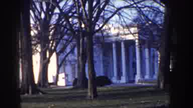 Washington DC USA-1960: Security Officer at White House in Vintage 8mm Footage