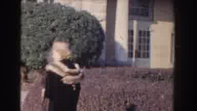 Washington DC USA (1960): A Lady And A Man Walking In The Garden Entering The Hall