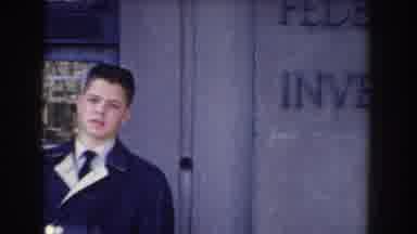 Washington DC USA (1960): Young Doorman In Front Of Double Doors To Large Building