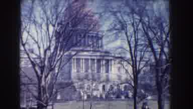 Washington DC USA (1960): Shot Of Us Capitol Building Behind Trees And Shot Of