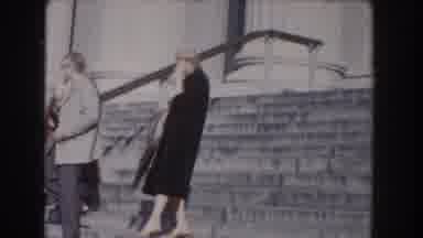 Washington DC USA (1960): Old Court House With Lots Of Windows Lady Walking Down