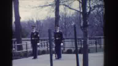 Washington DC USA (1960): Two Marines Outside In Daylight Practice Their Walk With