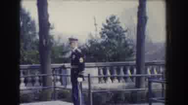 Washington DC USA (1960): A Police Is Standing Outside The Court For The Security