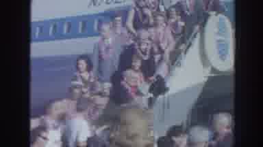 Hawaii USA (1961): Crowd People Arrival At Pacific Airport