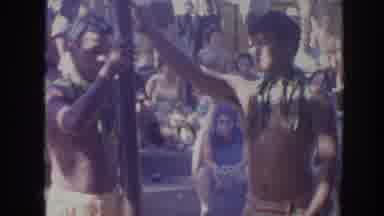 Hawaii USA (1961): Indians, People, Pole, Outside, Smoke, Aztec, Shorts, Culture,