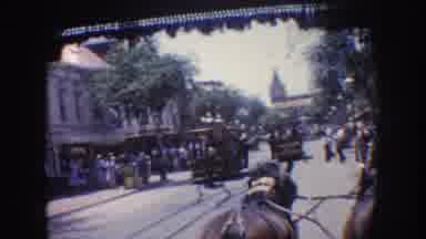 Anaheim California USA (1962): Main Street At ANAHEIM Filmed From Wagon