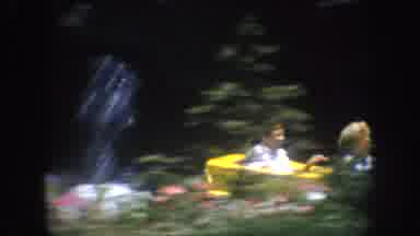 Anaheim California USA (1962): Family In Matterhorn Water Park Ride