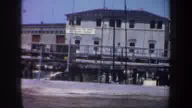 San Francisco California USA (1957): Panning Shot Of Dockyard And Panning Shot Of